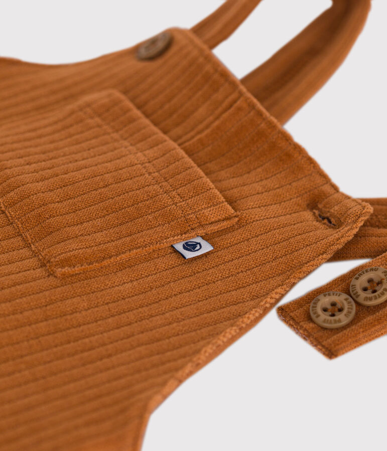 Lange Baby-Latzhose aus Cord braun