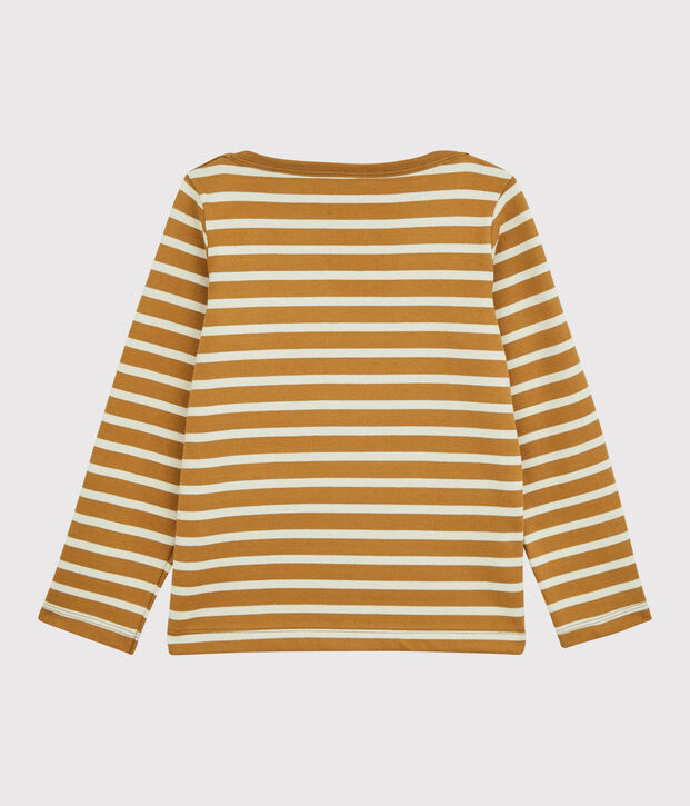 Streifenshirt aus Baumwolle f&uuml;r M&auml;dchen und Jungen gelb/naturfarben