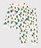 Kinderpyjama aus Molton mit Chalet-Motiv weiss AVALANCHE/ MULTICO