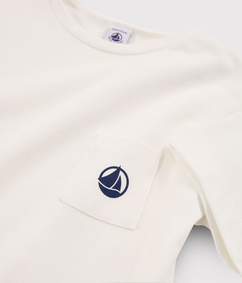 Kinder-T-Shirt f&uuml;r Jungen weiss MARSHMALLOW