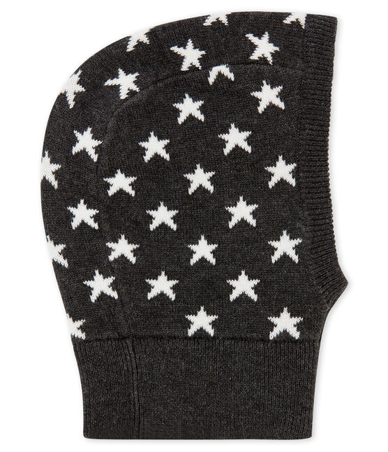 Originelle Unisex Baby Schlupfmütze schwarz CITY/weiss MARSHMALLOW