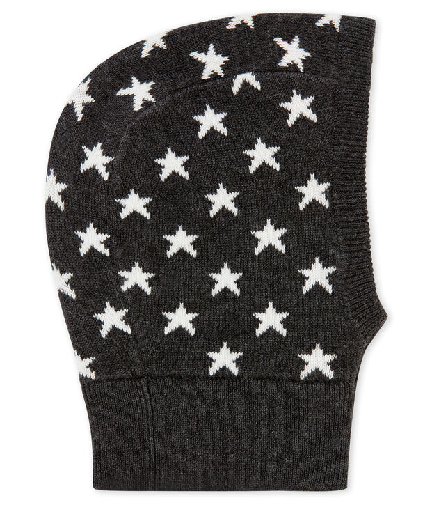 Originelle Unisex Baby Schlupfm&uuml;tze grau/weiss