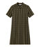 Kurzärmliges Kleid mit Karomuster für Damen variante 1