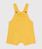 Kurze Baby-Latzhose aus leichtem Molton gelb NECTAR