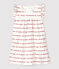 Baby-Bodykleid aus Bio-Baumwolle für Mädchen weiss MARSHMALLOW/rot TERKUIT
