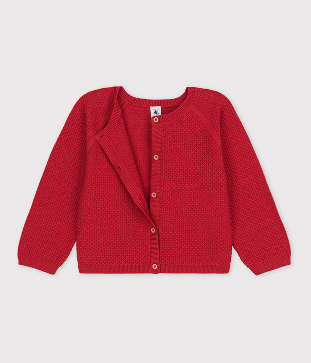 Kinder-Cardigan aus Baumwolle f&uuml;r M&auml;dchen rot