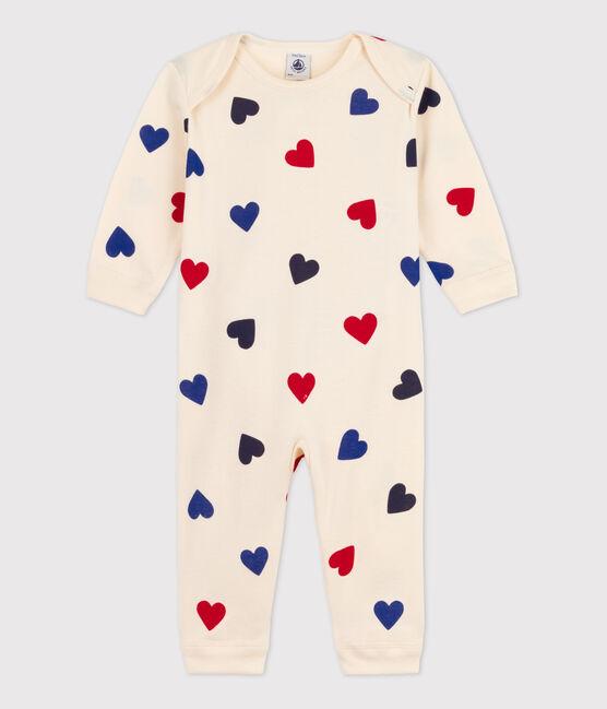 Fußloser Baby-Strampler aus Baumwolle mit Herzmotiv weiss AVALANCHE/ MULTICO