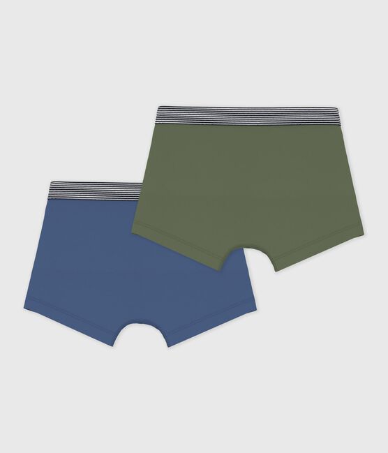 Set Kinder-Boxershorts aus einfarbiger Baumwolle mit Elastan variante 2