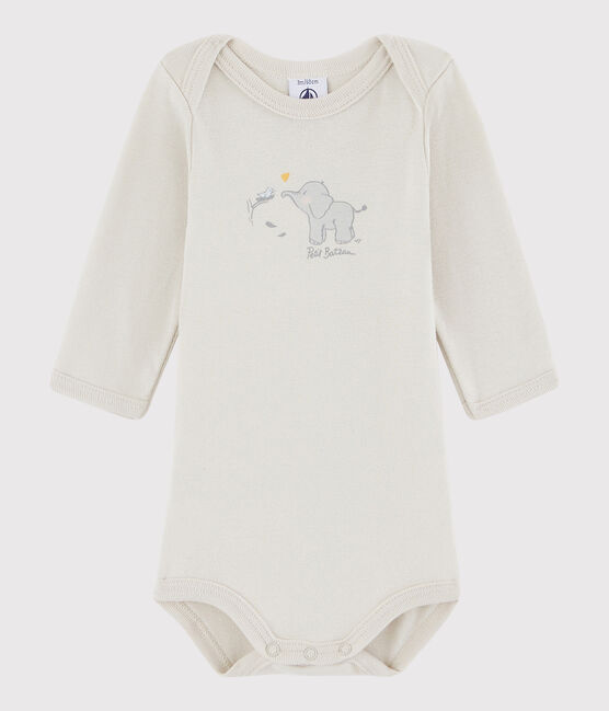 Langärmeliger Baby-Body Mädchen/Jungen beige NEUTRE