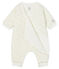 Langer Baby-Overall aus wattiertem Rippstrick weiss MARSHMALLOW/grau SOURICEAU CN