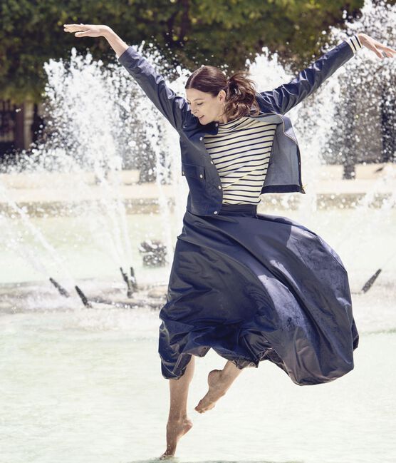 Damenrock Petit bateau x Marie-Agnès Gillot blau SMOKING
