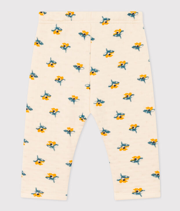 Baby-Hose aus gestepptem Doppeljersey mit Aufdruck naturfarben/vielfarbig