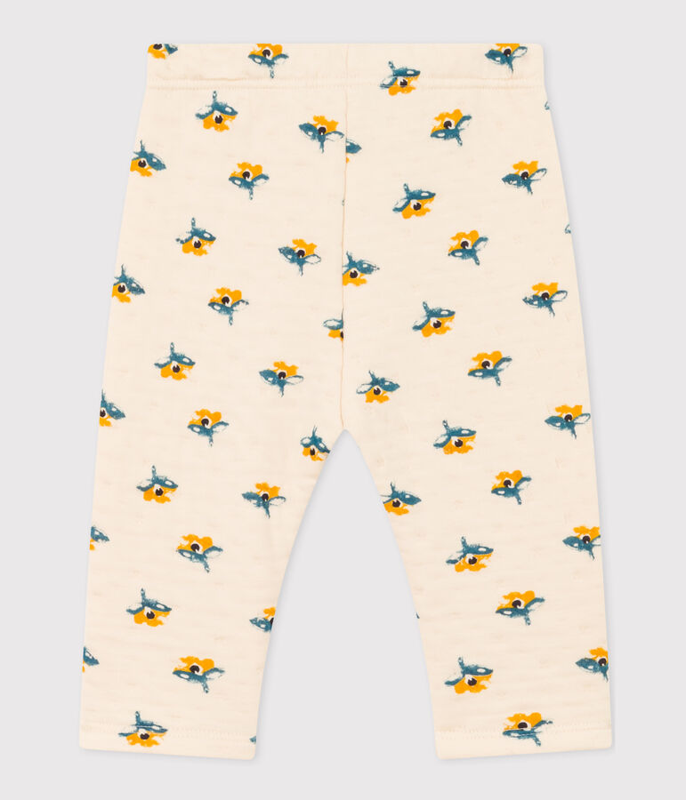 Baby-Hose aus gestepptem Doppeljersey mit Aufdruck naturfarben/vielfarbig