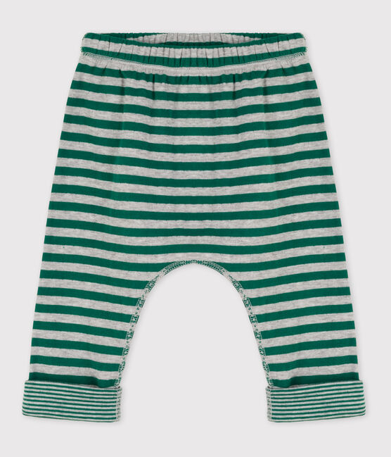 Gestreifte Baby-Hose aus Doppeljersey EVERGREEN/ FUMEE