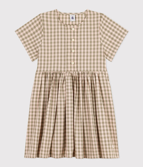 Kurzärmeliges Kleid aus Seersucker Kinder/Mädchen MARECAGE/ SALINE