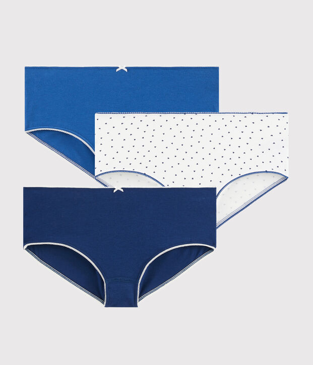 3er-Set Shortys mit Mini-Herzen f&uuml;r M&auml;dchen vielfarbig