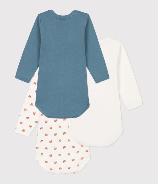 3er-Set langärmelige Baby-Bodys aus Baumwolle mit Schneckenmotiv variante 1