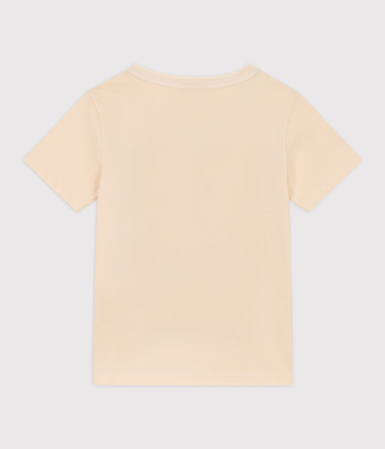 Kurzärmeliges Kinder-T-Shirt aus Baumwolle für Jungen naturfarben AVALANCHE