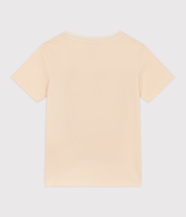 Kurz&auml;rmeliges Kinder-T-Shirt aus Baumwolle f&uuml;r Jungen naturfarben