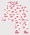 Kinderpyjama Le Havre aus Doppeljersey weiss MARSHMALLOW/rot PEPS