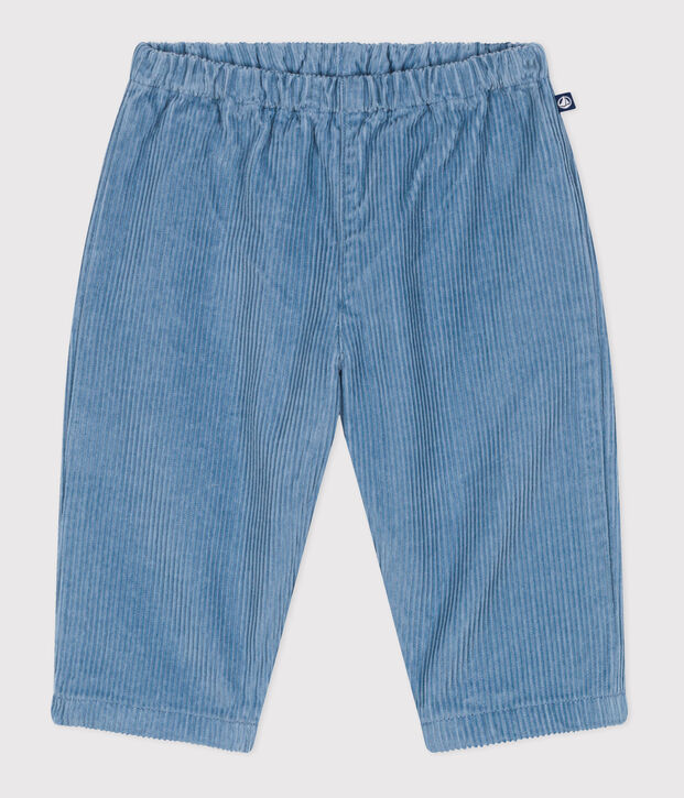 Baby-Hose aus einfarbigem Fein-Cord blau