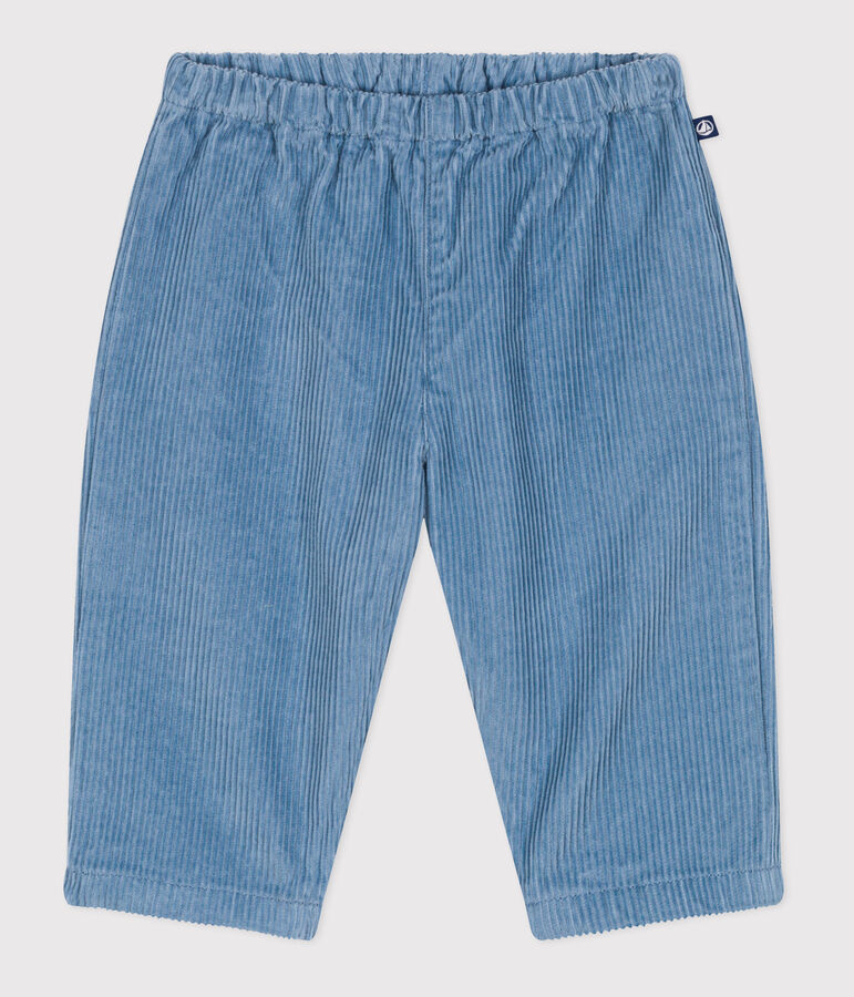 Baby-Hose aus einfarbigem Fein-Cord blau