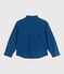 Kinder-Hemd aus einfarbigem Jeansstoff blau DENIM MOYEN