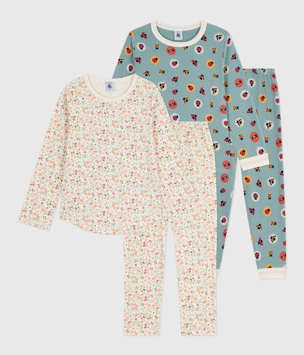 Set Kinder-Pyjamas aus bedruckter Baumwolle vielfarbig