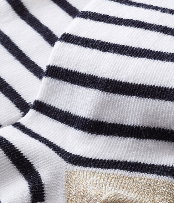 Klassische Baby MädchenStrumpfhosen weiss MARSHMALLOW/blau SMOKING