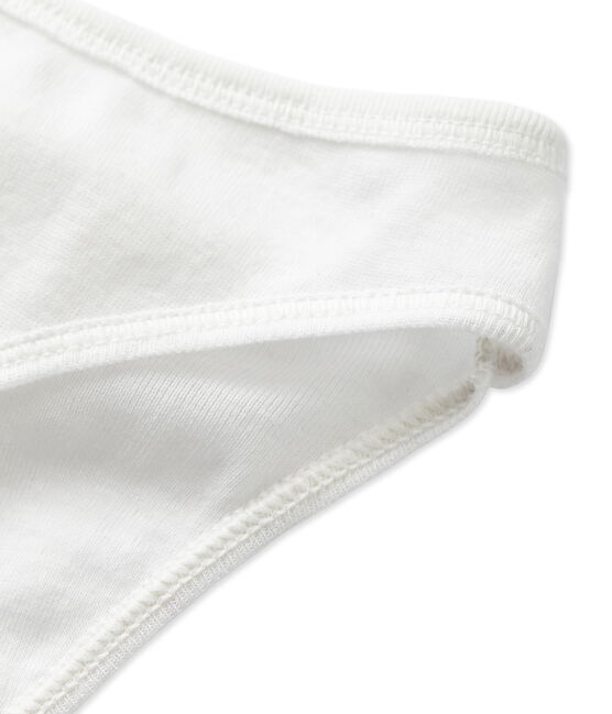 Damen-Slip aus leichter Baumwolle weiss LAIT