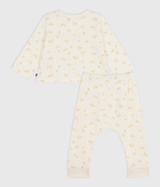 2-teiliges Baby-Set aus Baumwolle mit K&uuml;kenmotiv naturfarben/vielfarbig