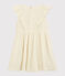 Kleid aus Bio-Baumwollgaze für Mädchen weiss MARSHMALLOW