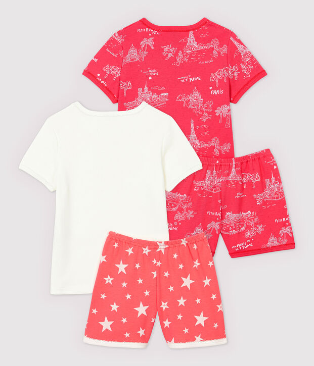 2er-Set Kinder-Kurzpyjamas aus Baumwolle f&uuml;r M&auml;dchen vielfarbig