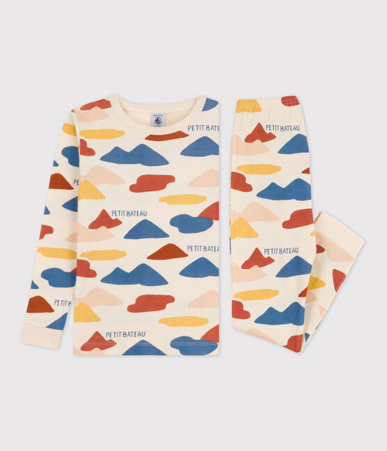 Kinderpyjama in schmaler Passform aus Baumwolle weiss AVALANCHE/ MULTICO