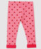Gemusterte Baby-Hose für Mädchen rosa CHEEK/rot TERKUIT