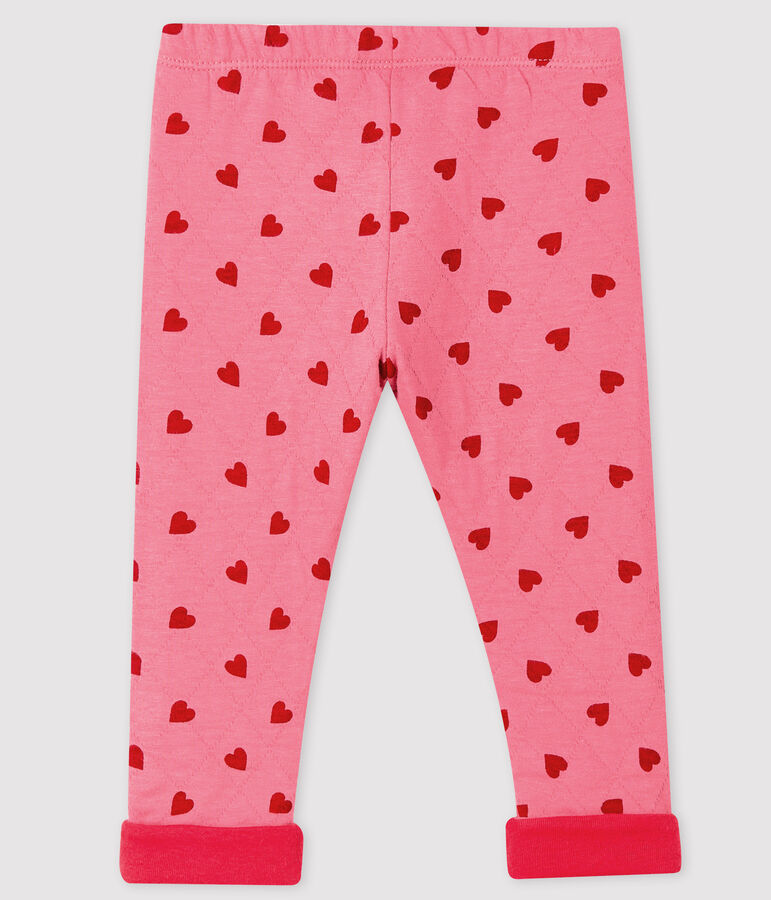 Gemusterte Baby-Hose f&uuml;r M&auml;dchen rosa/rot