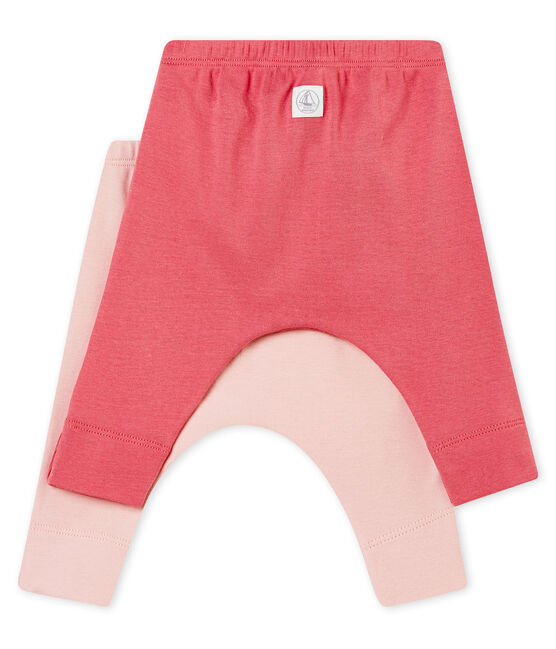 Zwei Unisex Baby Leggings aus angerautem 1x1 Rippstrick in Uni variante 2