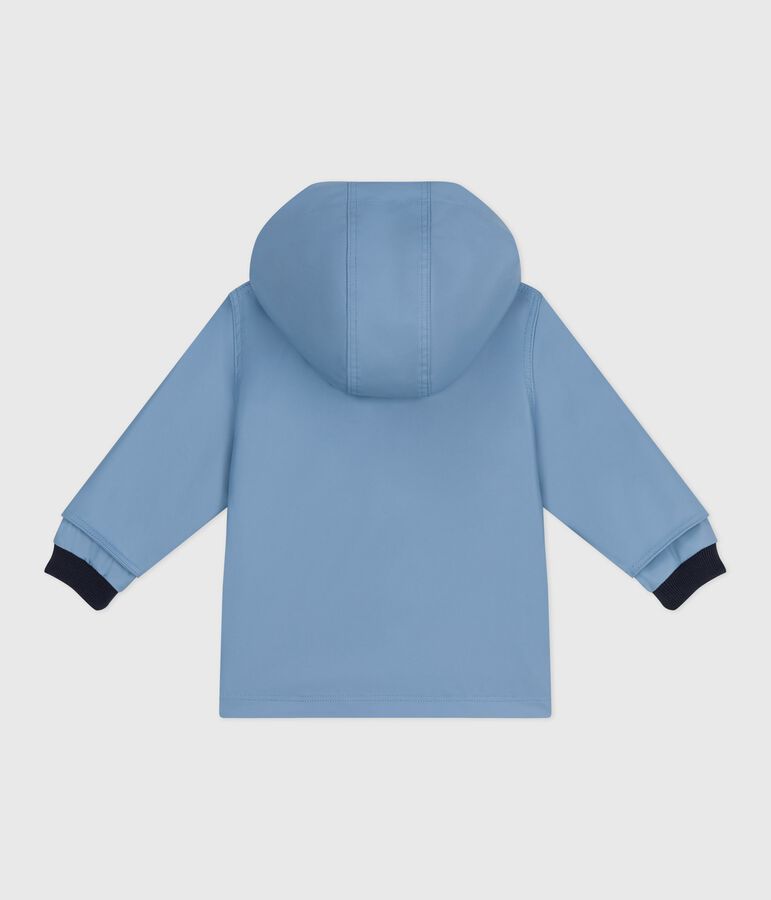 Ikonische einfarbige Baby-Regenjacke blau