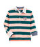 Kinder-Rugby-Poloshirt Jungen grün PINEDE/rosa ROSAKO