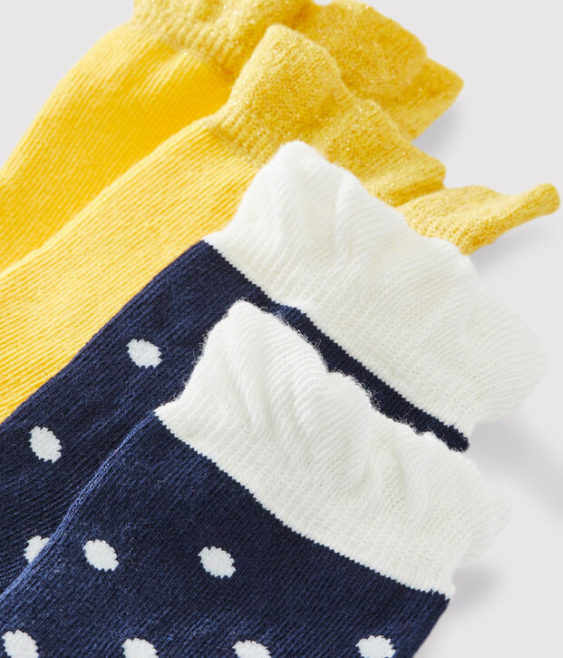 Set aus 2 Paar Kinderstr&uuml;mpfen M&auml;dchen vielfarbig
