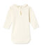 Baby-Mädchen-Body mit Bubi-Kragen beige COQUILLE