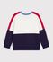 Kinder-Kapuzensweatshirt aus Baumwolle im Colorblock naturfarben/vielfarbig