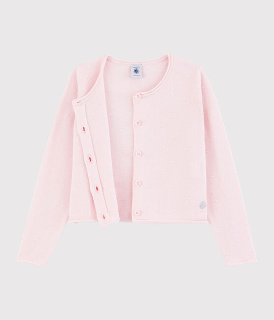 Kinder-Cardigan aus Baumwoll-Strick für Mädchen rosa MINOIS