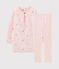 Langärmeliges Nachthemd mit Pinguin-Muster aus Doppeljersey für Mädchen rosa MINOIS/weiss MULTICO