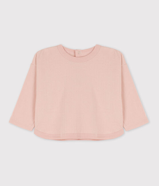 Langärmeliges Baby-T-Shirt aus Doppeljersey rosa SALINE