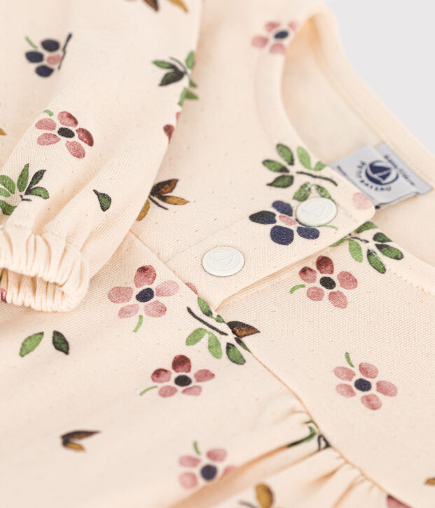 Lang&auml;rmelige Kinder-Bluse aus Doppeljersey f&uuml;r M&auml;dchen naturfarben/vielfarbig