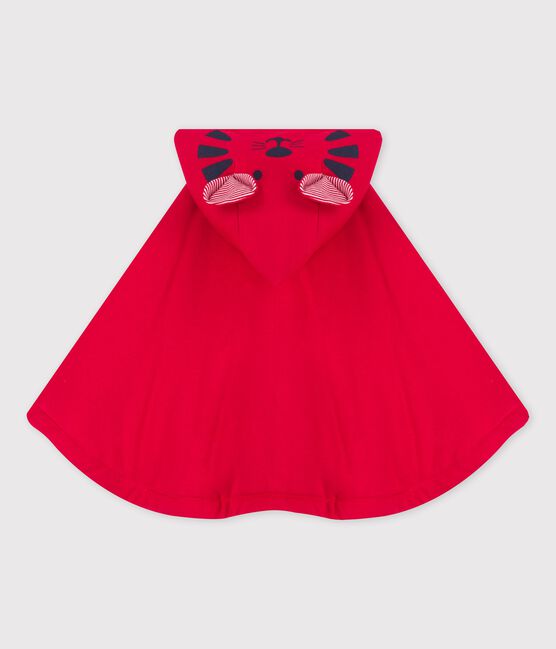 Baby-Cape aus Bio-Baumwolle rot TERKUIT