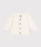 Baby-Cardigan aus Baumwolle weiss MARSHMALLOW