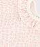 Kurzärmeliger Baby-Body aus Baumwolle mit Halskrause MARSHMALLOW/ PANTY