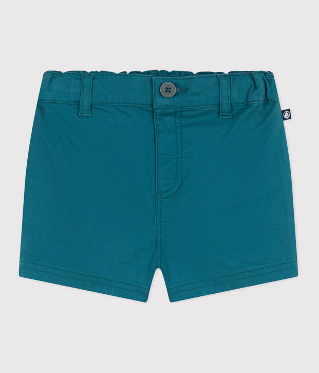 Baby-Shorts aus einfarbigem Sergestoff gr&uuml;n